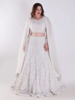 Flowing A-Line Silhouette Adorned With Intricate Beading And Embellishments Luxury Engagement Lehenga Set