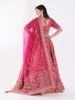 Stunning Floral Pattern With Intricate Embroidery In Gold Silver Bridal Lehenga Choli Set