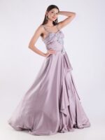 Step Into The Spotlight With Our Exquisitely Crafted Lavender Embellished Gown Feel Like Royalty At Any Special Occasion - Image 3