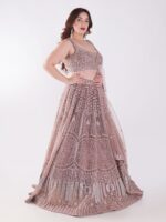 Intricately Embroidered With Silver Sequins Elegant Look Designer Lehenga Set - Image 4