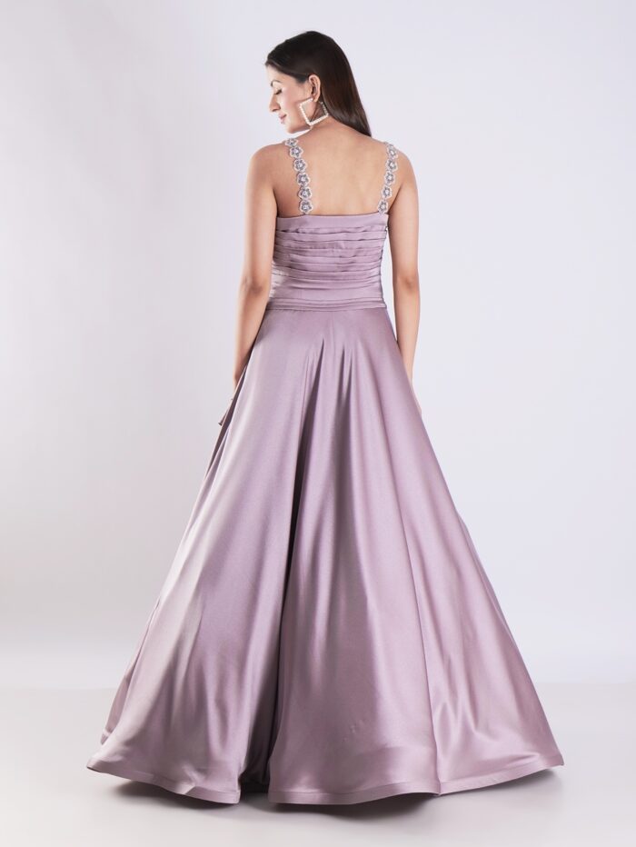 Step Into The Spotlight With Our Exquisitely Crafted Lavender Embellished Gown Feel Like Royalty At Any Special Occasion - Image 5