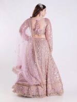 Adorned With Intricate Embroidery And Sequins Light Lavender Bridal Wedding Lehenga Set - Image 5