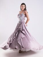Step Into The Spotlight With Our Exquisitely Crafted Lavender Embellished Gown Feel Like Royalty At Any Special Occasion - Image 7